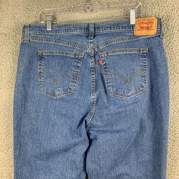 Levis 550 Jeans Womens 20 Short Blue Relaxed Bootcut Denim Western Stretch 36x29 - Picture 7 of 16